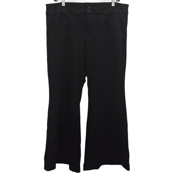 Studio by Torrid Women's Black Trouser A-Line Flare Pants Size 14R Stretch - Picture 1 of 10